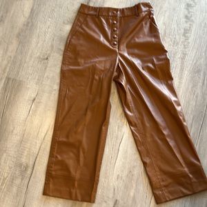 COPY - Zara New with tags light brown pleather pants Size L